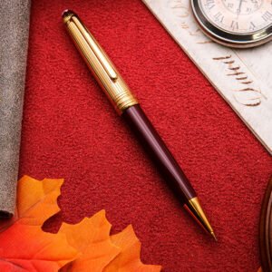 MB0501 - Montblanc - Douè Bordeaux Vermeil Pinstripe - Collectible fountain pens & more -1