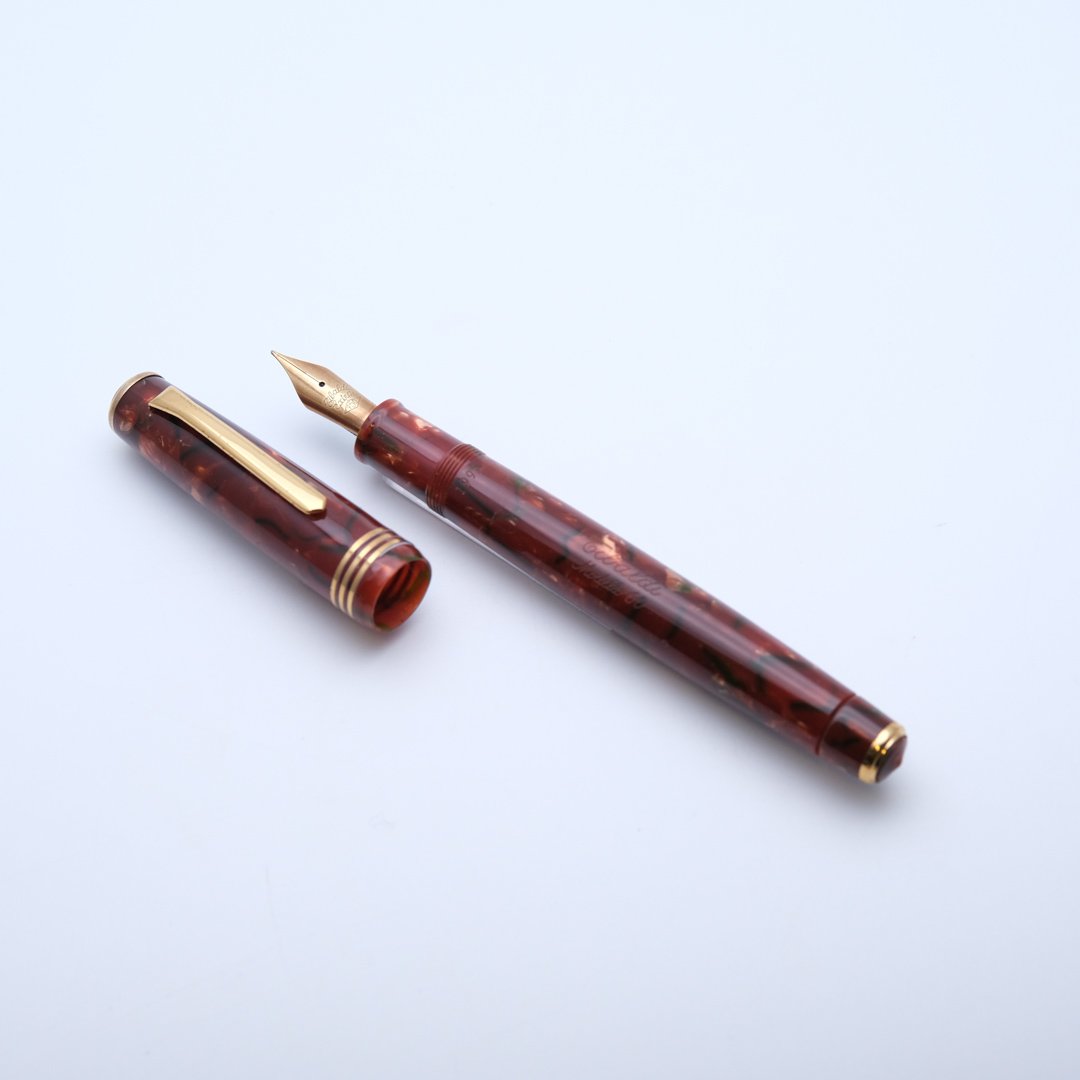 TI0005 - Tibaldi - Modello 60 Rosso-Verde - Collectible fountain pens & more-1