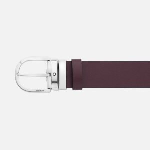 Montblanc - Belt - Horseshoe Printed black / bordeaux