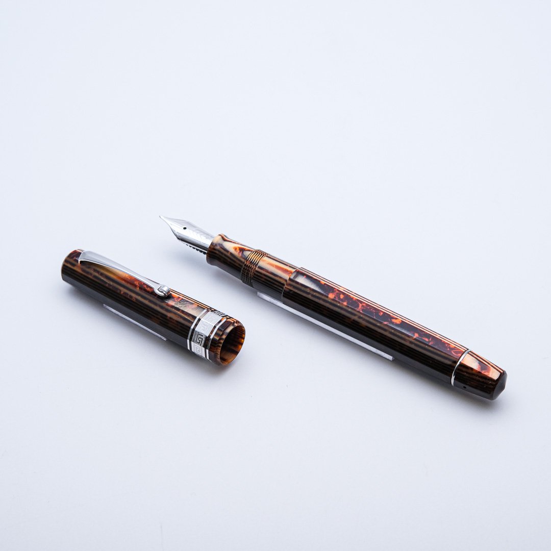 1- OM0193 - Omas - Paragon Arco Brown ht finish - Collectible pens - fountain pens and more