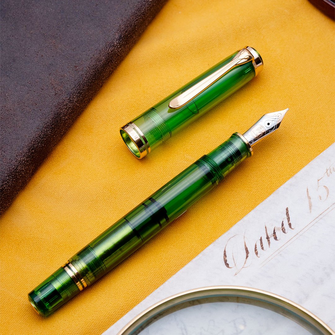 PE0028 - Pelikan - M800 Demonstrator Green Old - Collectible fountain pens and more -1-3