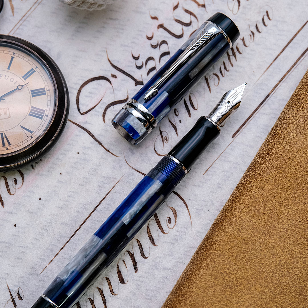 Parker - Duofold Mosaic Blue - Collectible Pens, fountain pen.