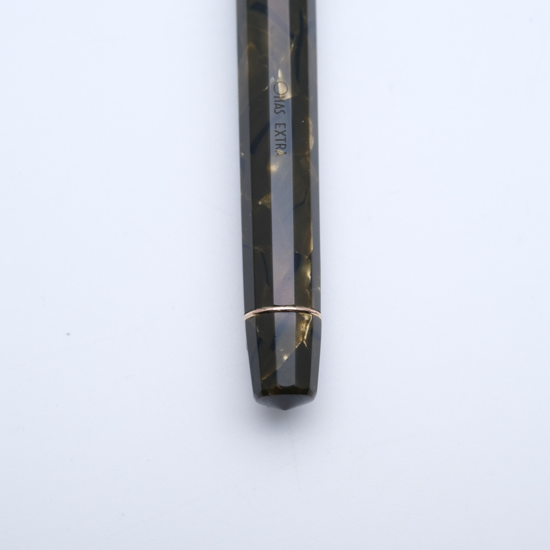 OM0168 - Omas - Extra Paragon Green Celluloid - Collectible fountain pens & more-1
