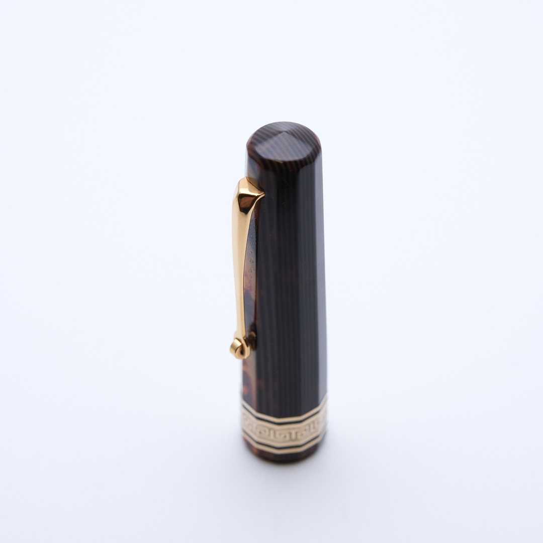 OM0175 - Omas - Extra Arco Bronze Celluloid 1991 - Collectible fountain pens & more-1